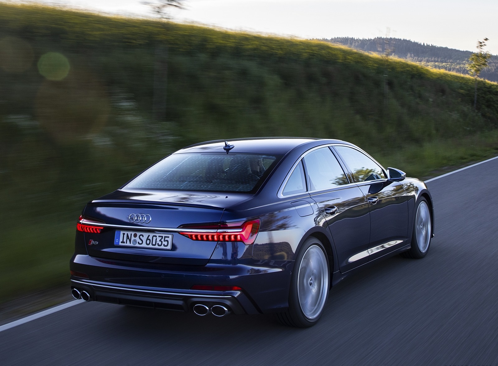 2020 Audi S6 Sedan TDI (Color: Navarra Blue) Rear Three-Quarter Wallpapers (15)