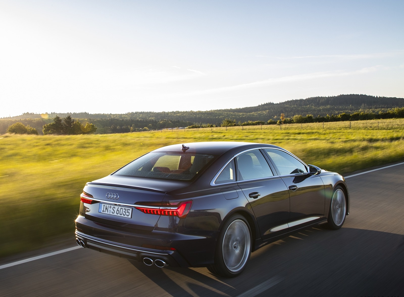 2020 Audi S6 Sedan TDI (Color: Navarra Blue) Rear Three-Quarter Wallpapers (9)