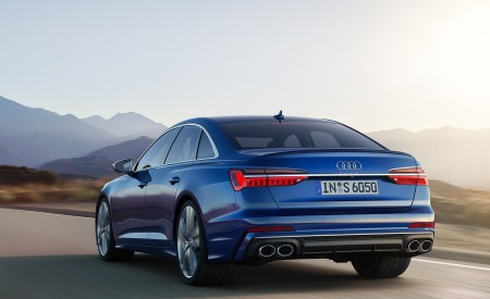 2020 Audi S6 Sedan TDI (Color: Navarra Blue) Rear Three-Quarter Wallpapers 450x275 (6)