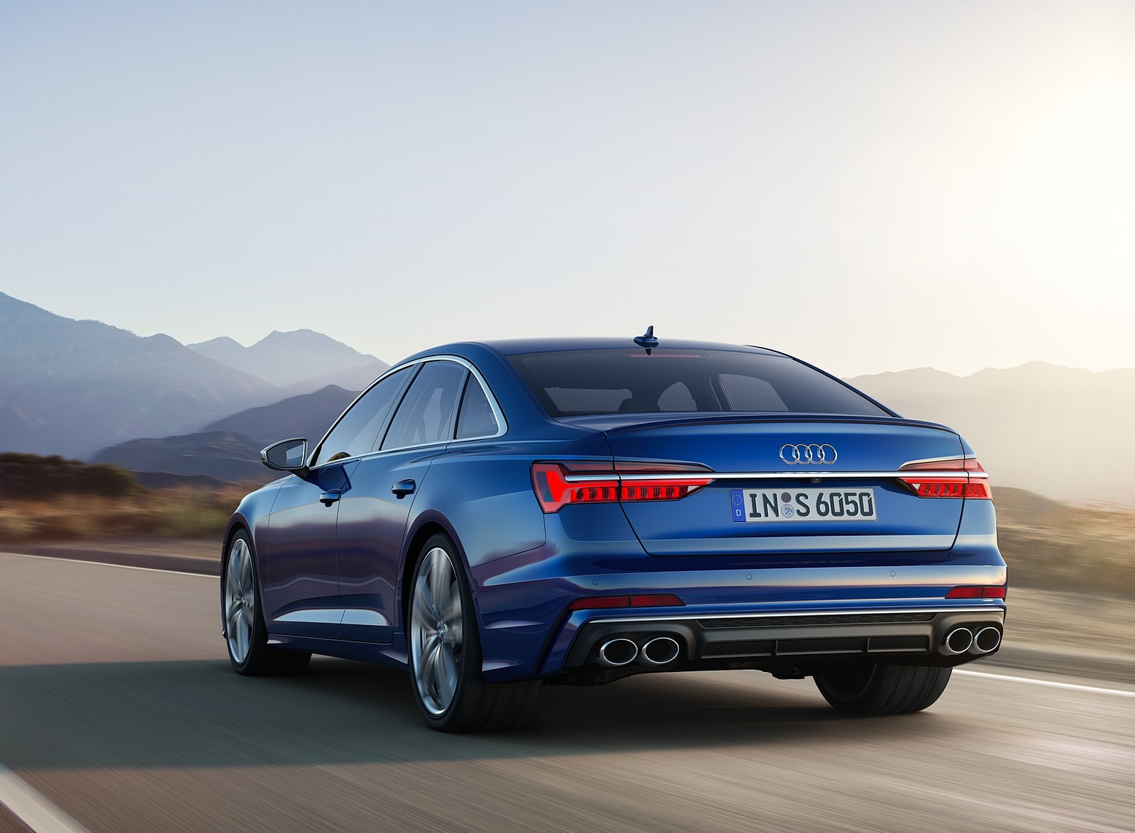 2020 Audi S6 Sedan TDI (Color: Navarra Blue) Rear Three-Quarter Wallpapers (6)