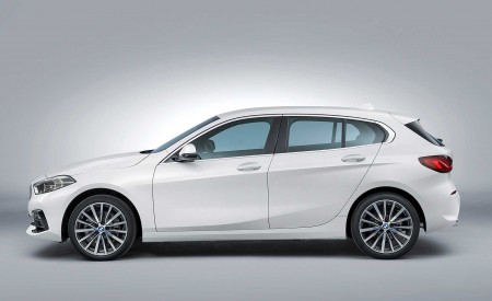 2020 BMW 1-Series 118i (Color: Mineral white Metallic) Side Wallpapers 450x275 (22)