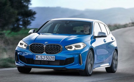 2020 BMW M135i xDrive (Color: Misano Blue Metallic) Front Three-Quarter Wallpapers 450x275 (2)