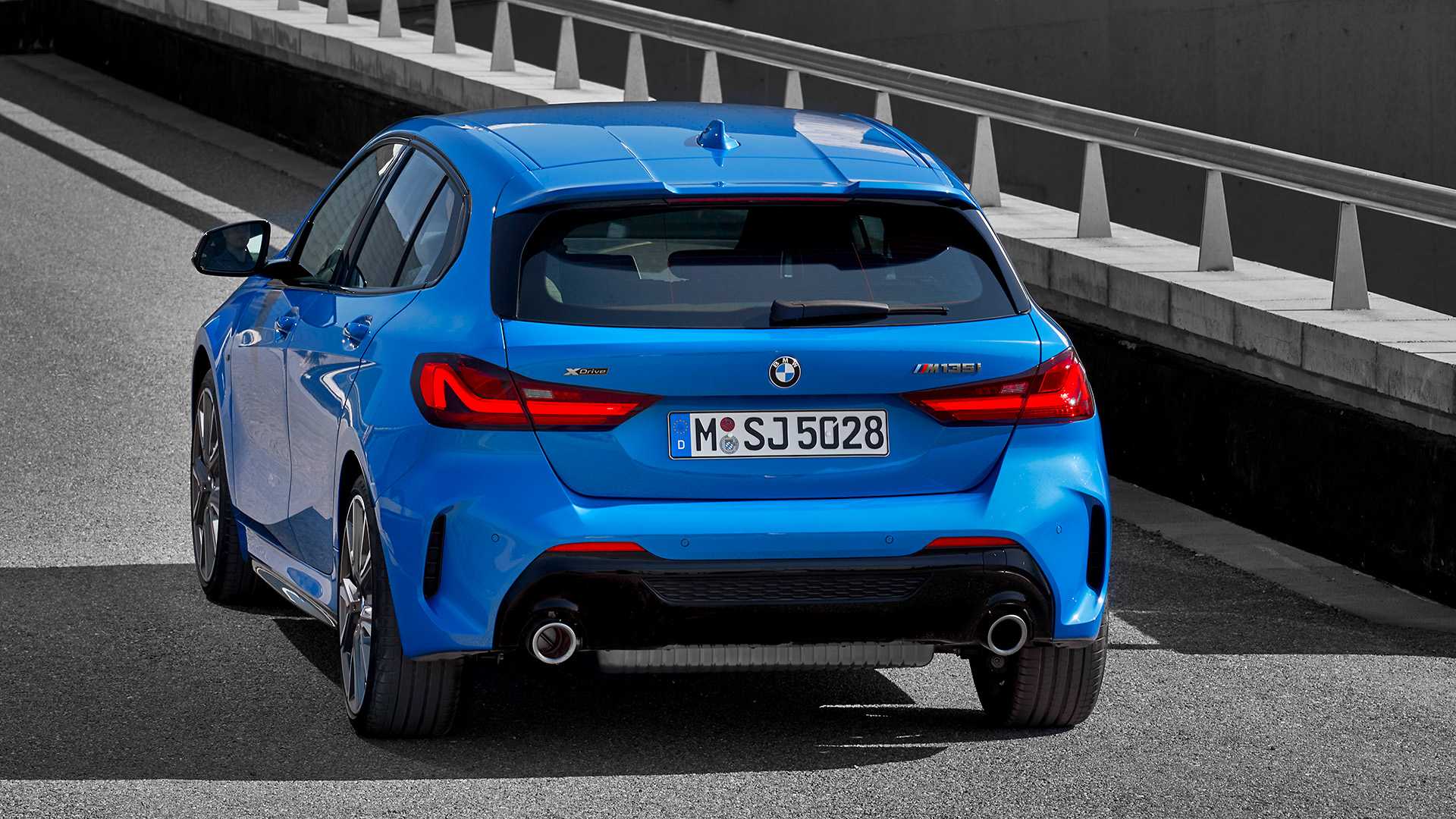 2020 BMW M135i xDrive (Color: Misano Blue Metallic) Rear Wallpapers (9)