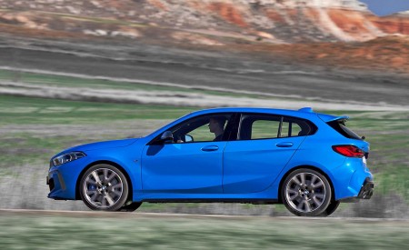 2020 BMW M135i xDrive (Color: Misano Blue Metallic) Side Wallpapers 450x275 (14)