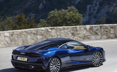 2020 McLaren GT (Color: Namaka Blue) Rear Three-Quarter Wallpapers 450x275 (8)