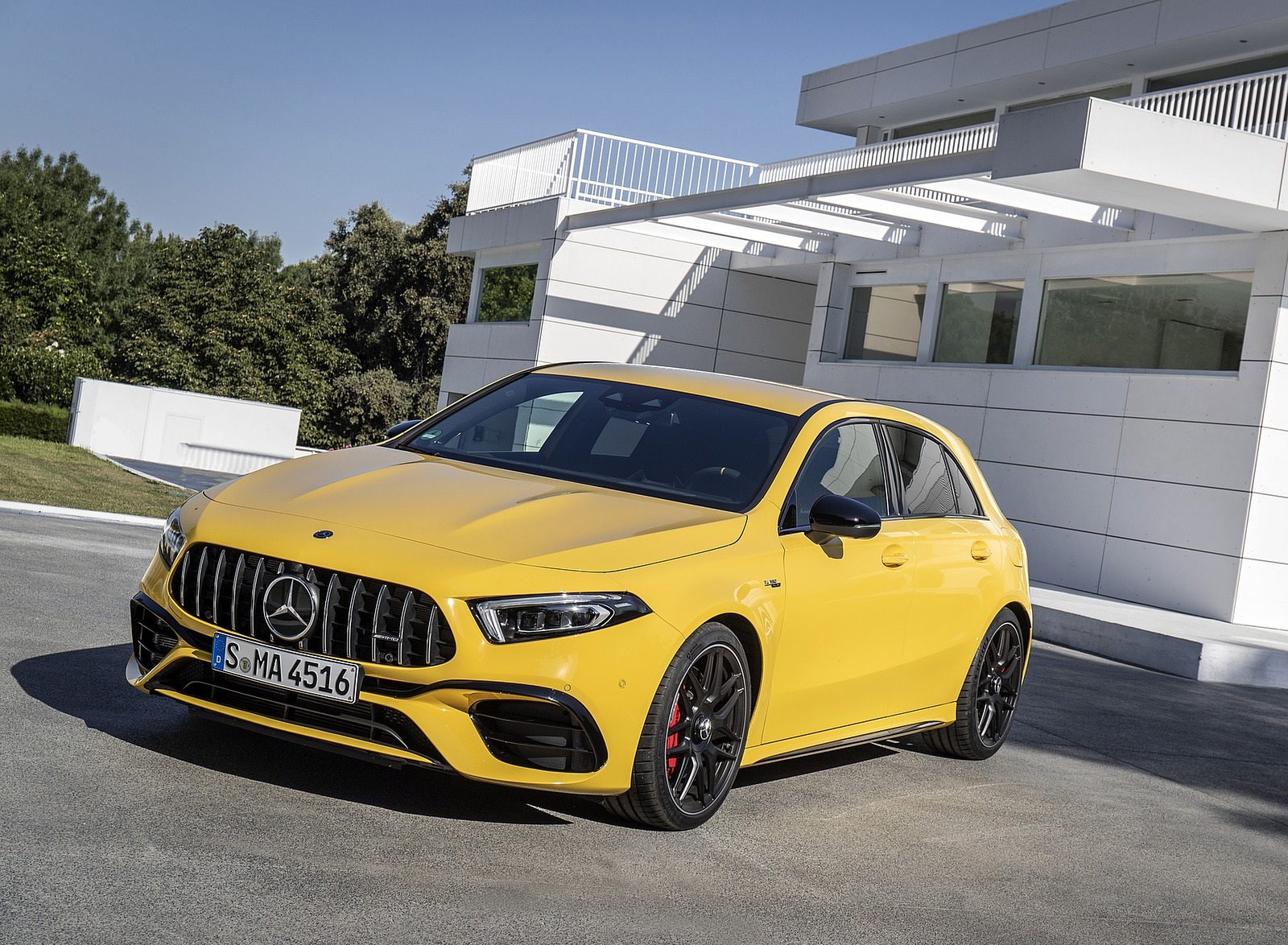 2020 Mercedes-AMG A 45 S 4MATIC+ (Color: Sun Yellow) Front Three-Quarter Wallpapers (14)