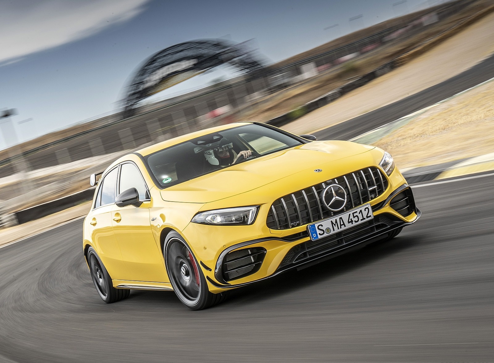 2020 Mercedes-AMG A 45 S 4MATIC+ (Color: Sun Yellow) Front Three-Quarter Wallpapers (3)