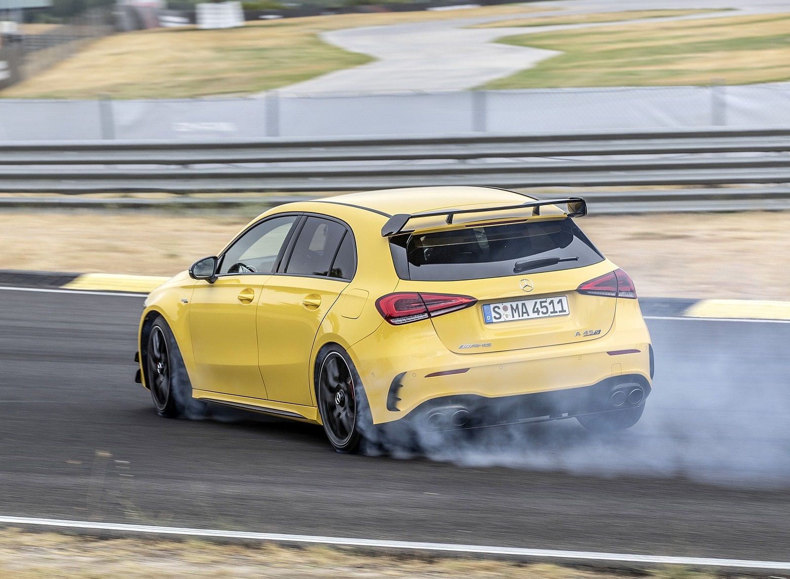 2020 Mercedes-AMG A 45 S 4MATIC+ (Color: Sun Yellow) Rear Three-Quarter Wallpapers (10)