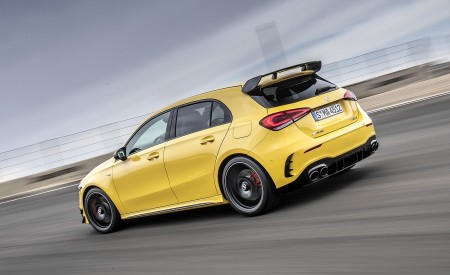 2020 Mercedes-AMG A 45 S 4MATIC+ (Color: Sun Yellow) Rear Three-Quarter Wallpapers 450x275 (6)