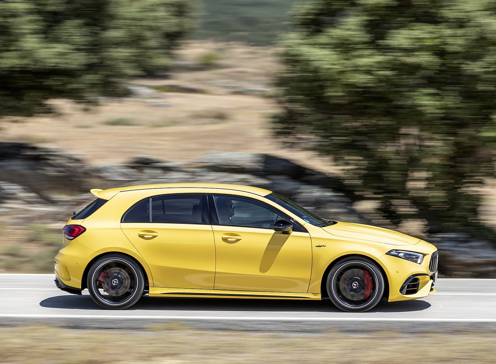 2020 Mercedes-AMG A 45 S 4MATIC+ (Color: Sun Yellow) Side Wallpapers (9)