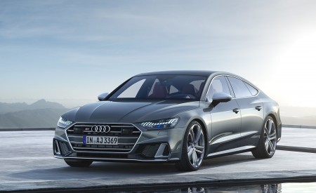 2020 Audi S7 Sportback TDI (Color: Daytona Grey) Front Three-Quarter Wallpapers 450x275 (61)