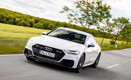 2020 Audi S7 Sportback TDI (Color: Glacier White) Front Three-Quarter Wallpapers 450x275 (5)