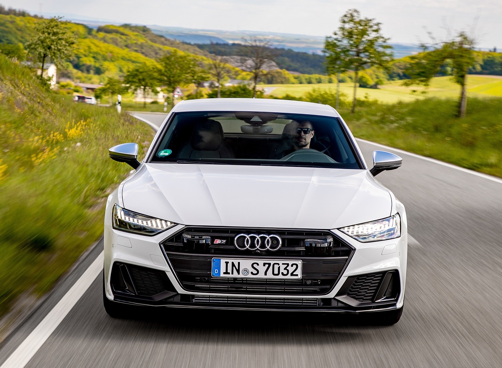 2020 Audi S7 Sportback TDI (Color: Glacier White) Front Wallpapers #14 of 88