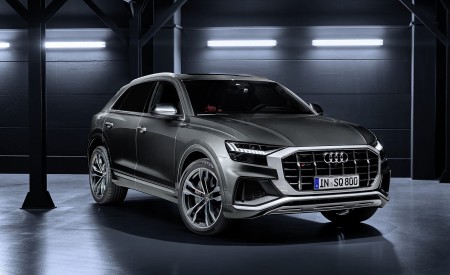 2020 Audi SQ8 TDI (Color: Daytona Gray) Front Three-Quarter Wallpapers 450x275 (39)