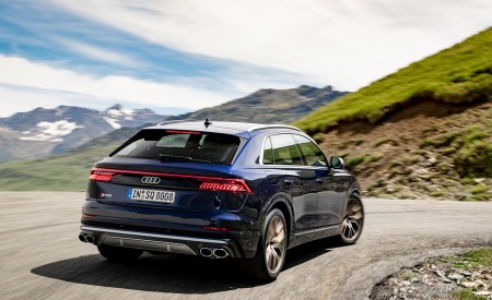 2020 Audi SQ8 TDI (Color: Navarra Blue) Rear Three-Quarter Wallpapers 450x275 (2)