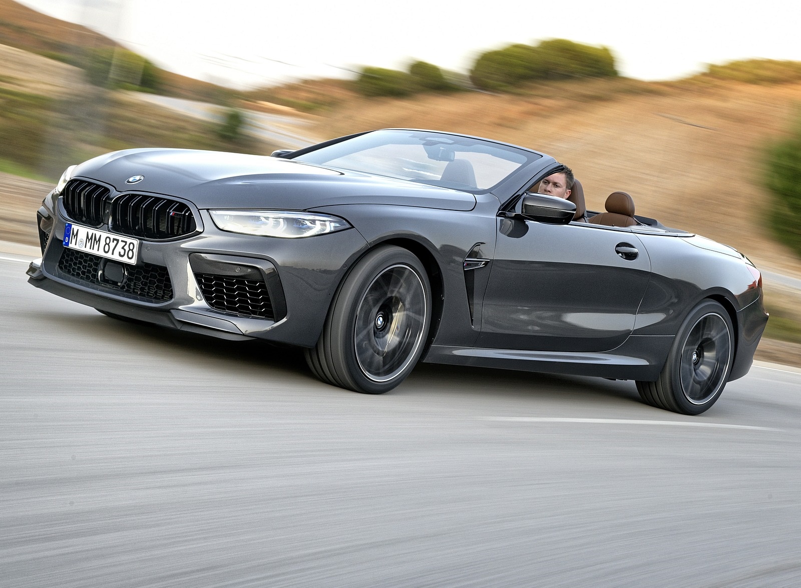 2020 BMW M8 Competition Convertible (Color: Brands Hatch Grey) Front Three-Quarter Wallpapers (10)