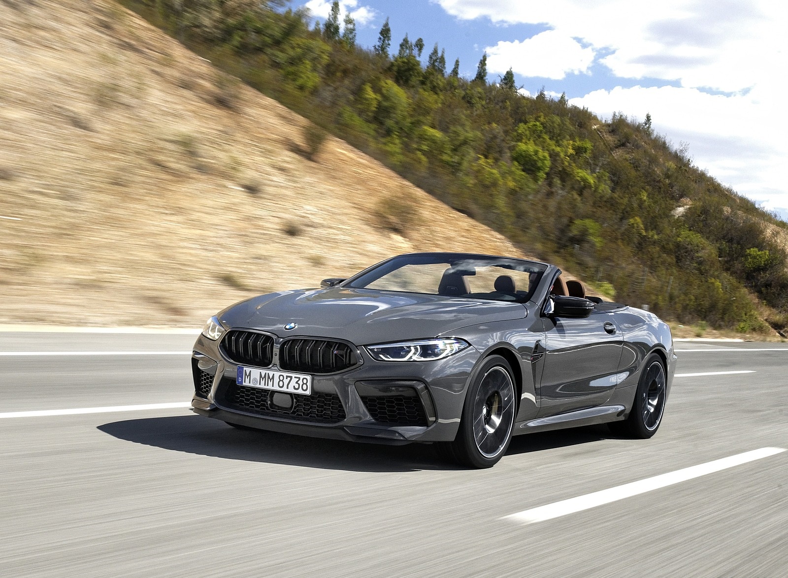 2020 BMW M8 Competition Convertible (Color: Brands Hatch Grey) Front Three-Quarter Wallpapers (1)