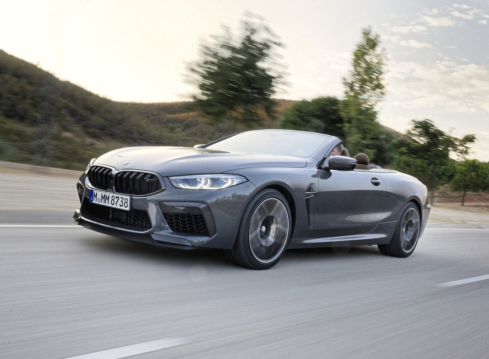 2020 BMW M8 Competition Convertible (Color: Brands Hatch Grey) Front Three-Quarter Wallpapers (4)