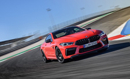 2020 BMW M8 Competition Coupe (Color: Fire Red) Front Three-Quarter Wallpapers 450x275 (2)