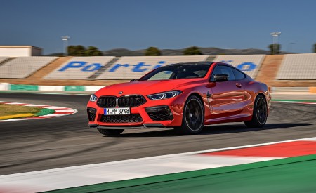 2020 BMW M8 Competition Coupe (Color: Fire Red) Front Three-Quarter Wallpapers 450x275 (12)