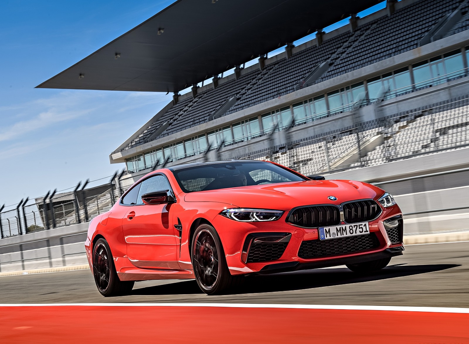 2020 BMW M8 Competition Coupe (Color: Fire Red) Front Three-Quarter Wallpapers #37 of 305