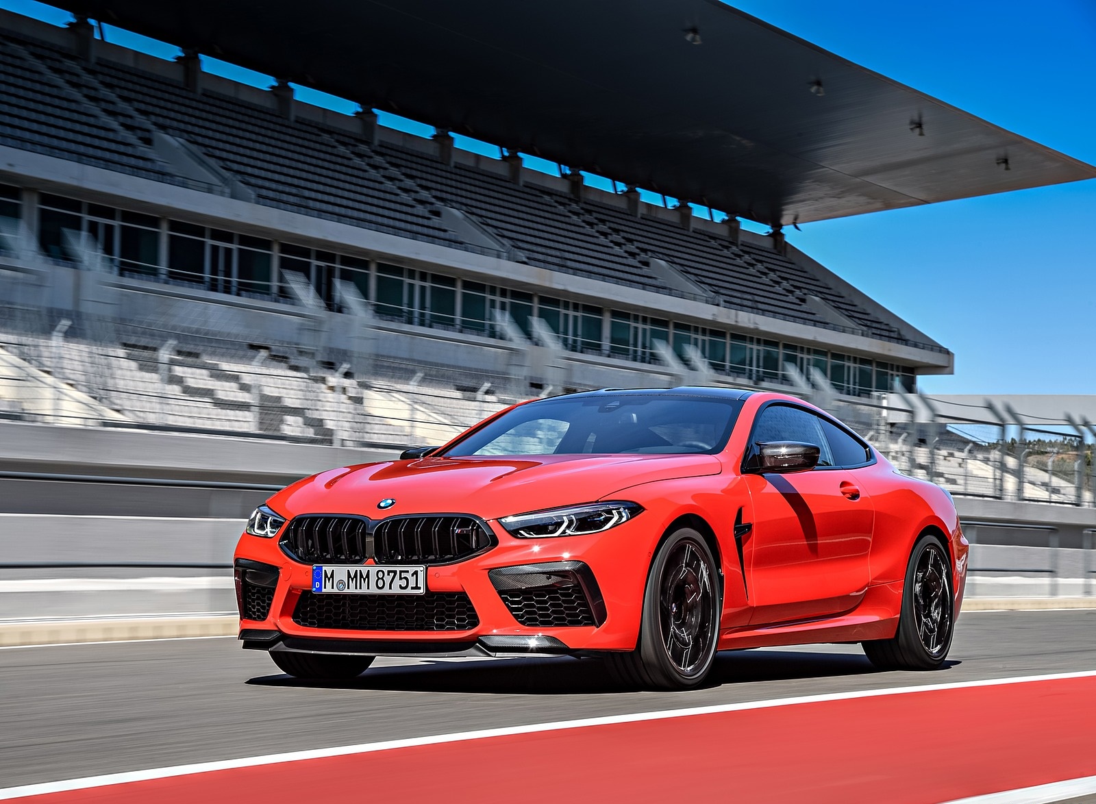 2020 BMW M8 Competition Coupe (Color: Fire Red) Front Three-Quarter Wallpapers #39 of 305