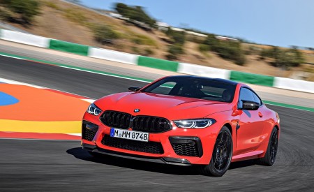 2020 BMW M8 Competition Coupe (Color: Fire Red) Front Three-Quarter Wallpapers 450x275 (8)