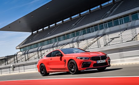 2020 BMW M8 Competition Coupe (Color: Fire Red) Front Three-Quarter Wallpapers 450x275 (26)