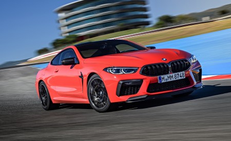 2020 BMW M8 Competition Coupe (Color: Fire Red) Front Three-Quarter Wallpapers 450x275 (13)