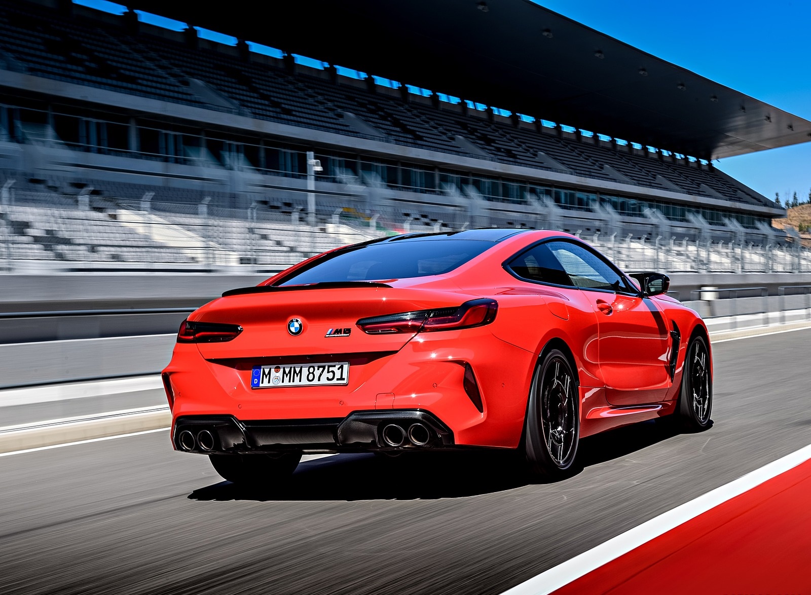 2020 BMW M8 Competition Coupe (Color: Fire Red) Rear Three-Quarter Wallpapers #41 of 305