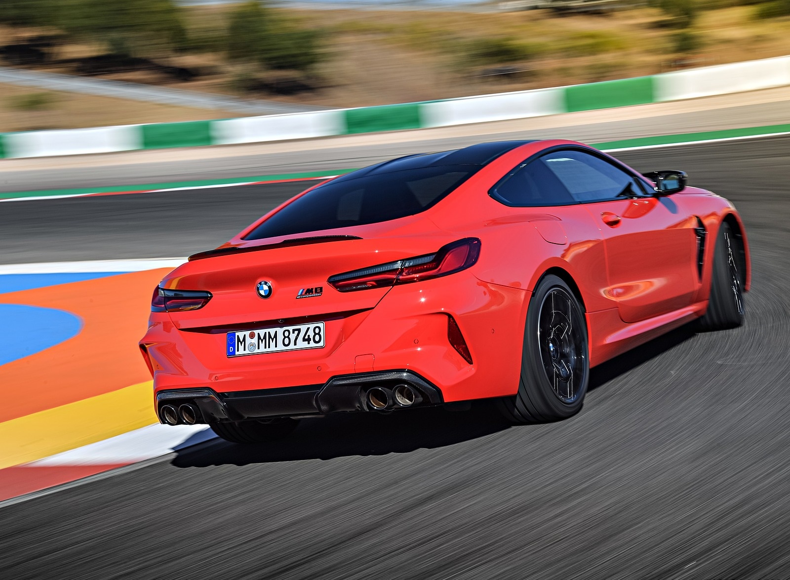 2020 BMW M8 Competition Coupe (Color: Fire Red) Rear Three-Quarter Wallpapers (14)