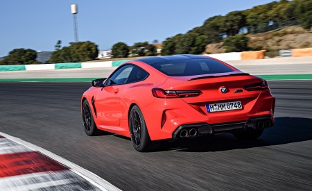 2020 BMW M8 Competition Coupe (Color: Fire Red) Rear Three-Quarter Wallpapers 450x275 (15)