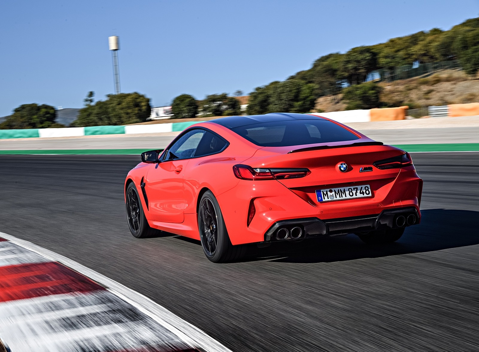 2020 BMW M8 Competition Coupe (Color: Fire Red) Rear Three-Quarter Wallpapers (15)