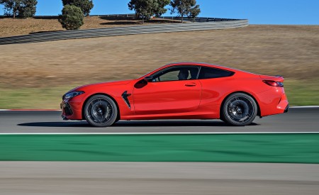 2020 BMW M8 Competition Coupe (Color: Fire Red) Side Wallpapers 450x275 (31)