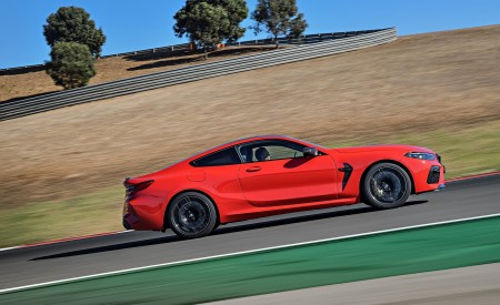2020 BMW M8 Competition Coupe (Color: Fire Red) Side Wallpapers 450x275 (32)