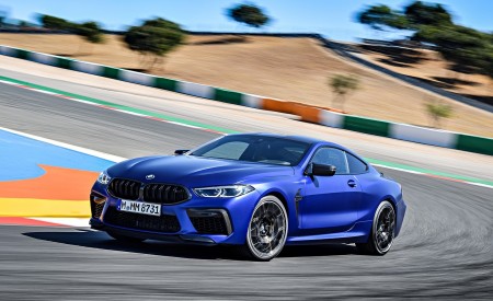 2020 BMW M8 Competition Coupe (Color: Frozen Marina Bay Blue) Front Three-Quarter Wallpapers 450x275 (140)