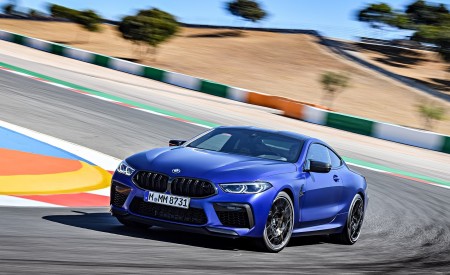 2020 BMW M8 Competition Coupe (Color: Frozen Marina Bay Blue) Front Three-Quarter Wallpapers 450x275 (130)