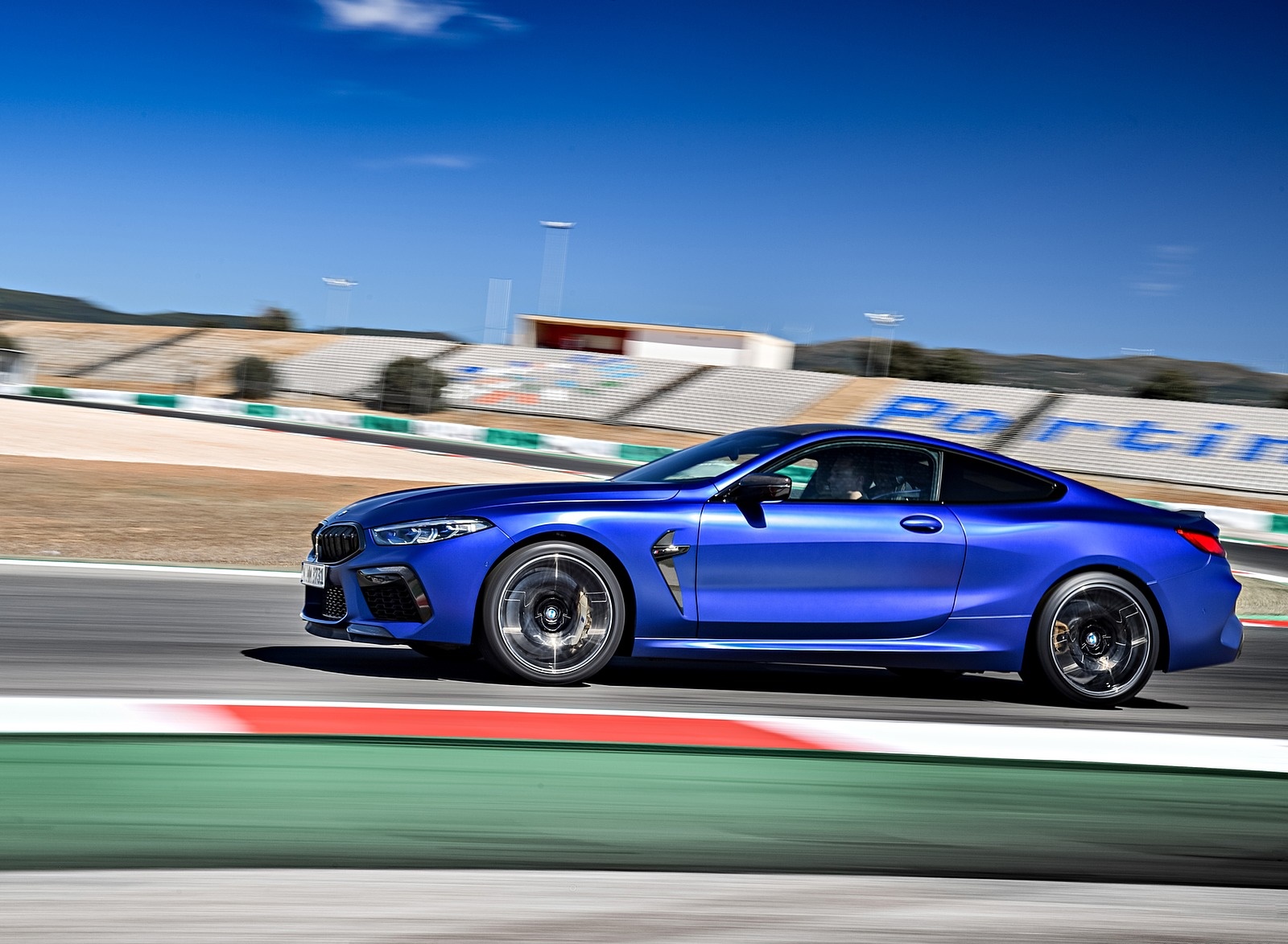 2020 BMW M8 Competition Coupe (Color: Frozen Marina Bay Blue) Side Wallpapers #135 of 305