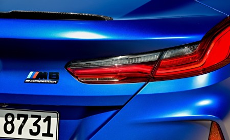 2020 BMW M8 Competition Coupe (Color: Frozen Marina Bay Blue) Tail Light Wallpapers 450x275 (205)