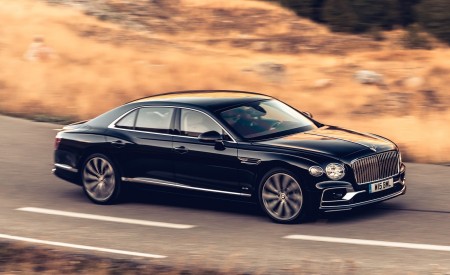 2020 Bentley Flying Spur (Color: Dark Sapphire) Front Three-Quarter Wallpapers 450x275 (3)