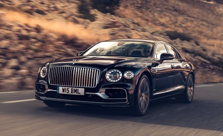 2020 Bentley Flying Spur (Color: Dark Sapphire) Front Three-Quarter Wallpapers 450x275 (6)