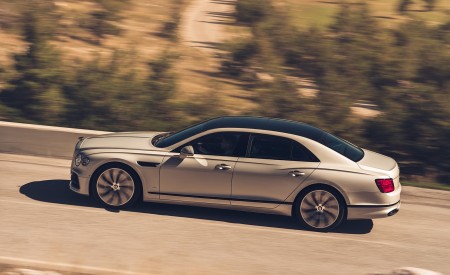 2020 Bentley Flying Spur (Color: White Sand) Side Wallpapers 450x275 (92)
