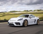 2020 Porsche 718 Cayman GT4 (Color: Carrara White Metallic) Front Three-Quarter Wallpapers 150x120