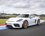 2020 Porsche 718 Cayman GT4 (Color: Carrara White Metallic) Front Three-Quarter Wallpapers 150x120