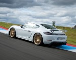 2020 Porsche 718 Cayman GT4 (Color: Carrara White Metallic) Rear Three-Quarter Wallpapers 150x120