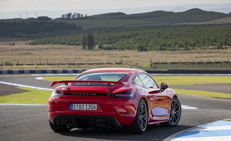 2020 Porsche 718 Cayman GT4 (Color: Guards Red) Rear Wallpapers 450x275 (29)