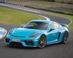 2020 Porsche 718 Cayman GT4 (Color: Miami Blue) Front Three-Quarter Wallpapers 150x120