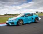 2020 Porsche 718 Cayman GT4 (Color: Miami Blue) Front Three-Quarter Wallpapers 150x120