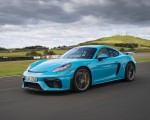 2020 Porsche 718 Cayman GT4 (Color: Miami Blue) Front Three-Quarter Wallpapers 150x120
