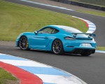 2020 Porsche 718 Cayman GT4 (Color: Miami Blue) Rear Three-Quarter Wallpapers 150x120